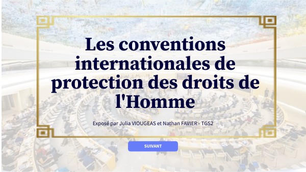 Les droits de l'homme-conventions de protection