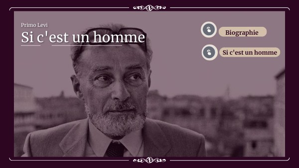 PRIMO LEVI Si c'est un homme