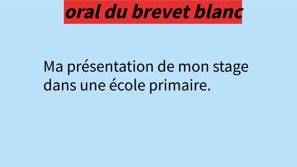oral brevet blanc