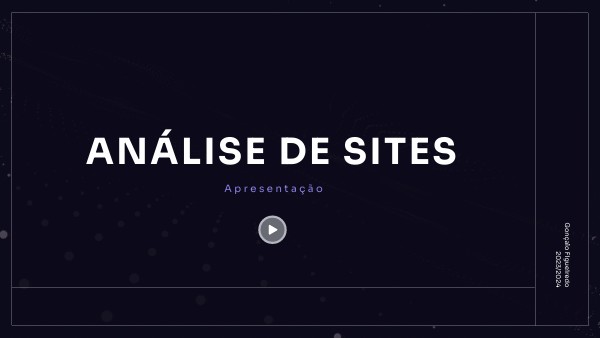 Apresentação Análise Sites