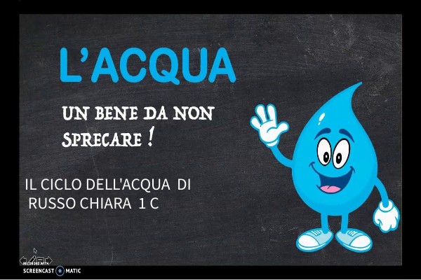 L'ACQUA E' UN BENE PREZIOSO . Il suo ciclo di Chiara Russo 1C