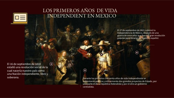 los primeros años de vida independiente en mexico