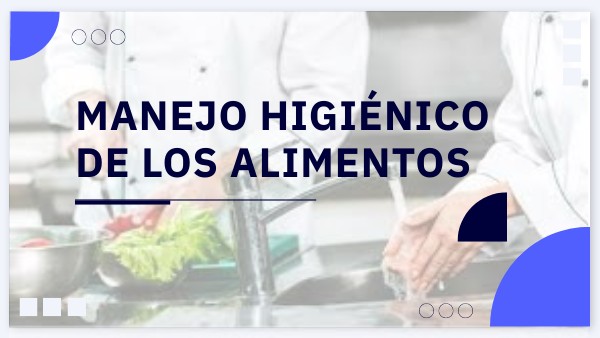 MANEJO HIGIÉNICO DE LOS ALIMENTOS