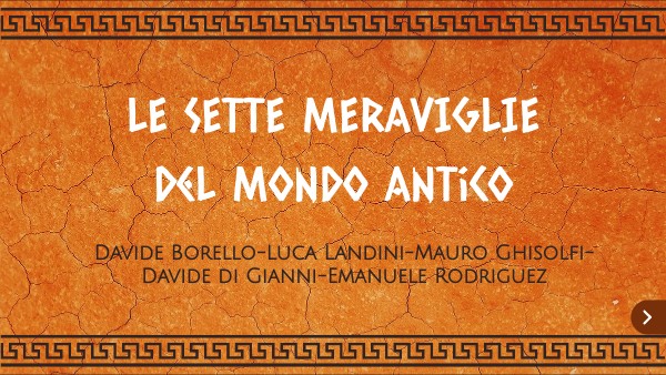Le sette meraviglie del mondo antico
